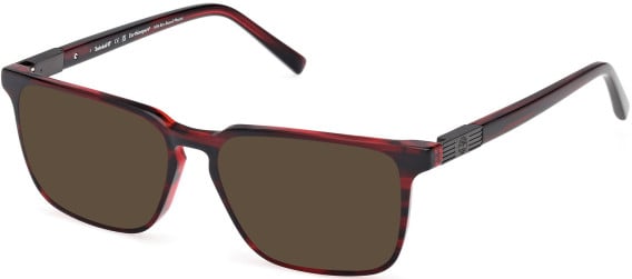 Timberland TB50072-H-54 sunglasses in Red/Horn