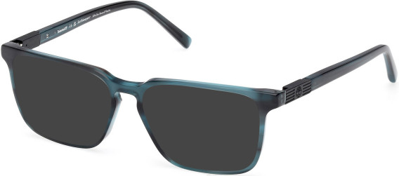 Timberland TB50072-H-54 sunglasses in Light Blue/Horn