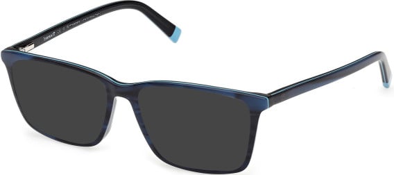 Timberland TB50095-H-53 sunglasses in Blue/Horn