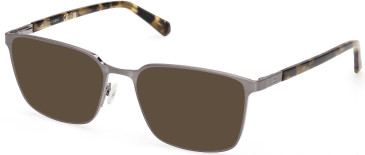 Guess GU50243 glasses in Shiny Satin Gunmetal
