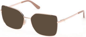 Guess GU50223-57 glasses in Shiny Rose Gold
