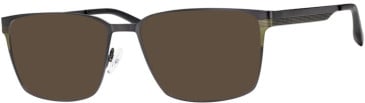 Ferucci F2071 glasses in Gunmetal/Green