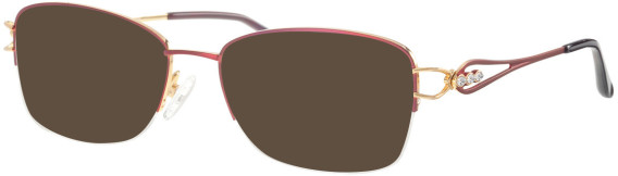 Ferucci FT-717 glasses in Wine/Gold