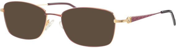 Ferucci FT-718 glasses in Wine/Gold