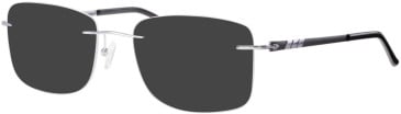 Ferucci FT-735 glasses in Gunmetal/Silver