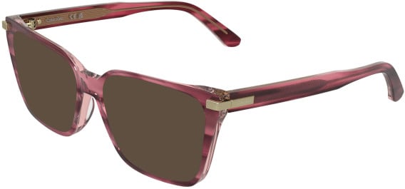 Calvin Klein CK26515 sunglasses in Transparent Striped Burgundy