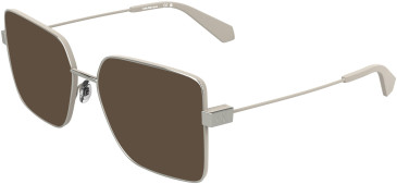 Calvin Klein CKJ26203 sunglasses in Silver/Matte Ivory