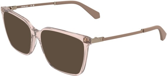 Calvin Klein CKJ26615 sunglasses in Transparent Nude