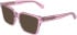 Calvin Klein CKJ26304 sunglasses in Transparent Pink To Khaki