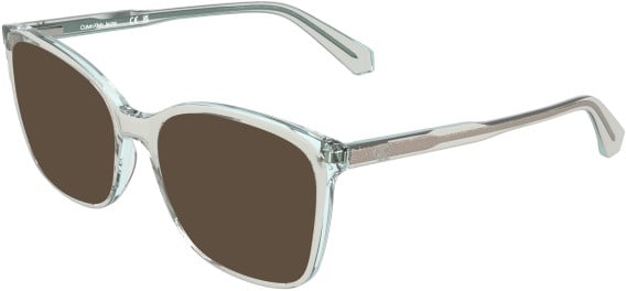 Calvin Klein CKJ26638 sunglasses in Transparent Beige