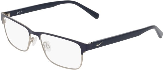 NIKE 1002Y-56 glasses in Matte Midnight Navy/Silver