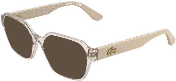 Lacoste L4025 sunglasses in Transparent Light Beige