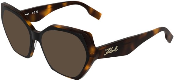 Karl Lagerfeld KL6229 sunglasses in Black/Dark Tortoise
