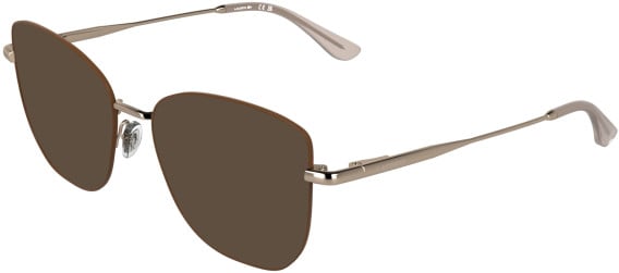 Lacoste L2323 sunglasses in Rose Gold/Brown