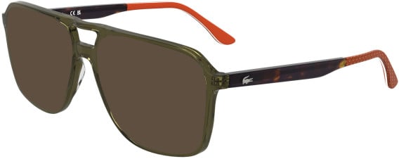 Lacoste L2991-58 sunglasses in Transparent Khaki Brown