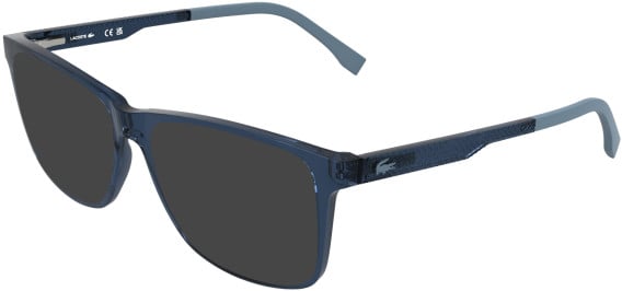 Lacoste L4013-55 sunglasses in Transparent Blue