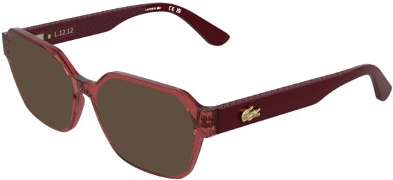 Lacoste L4025 sunglasses in Transparent Light Burgundy