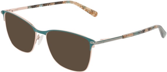Marchon NYC M-4036 sunglasses in Green/Rose Gold
