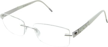 Silhouette 4539 00 glasses in Silver/Ivory White