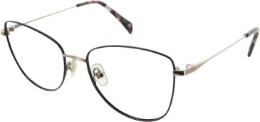 William Morris Mary glasses in Black/Rose Gold