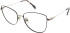 William Morris Mary glasses in Black/Rose Gold