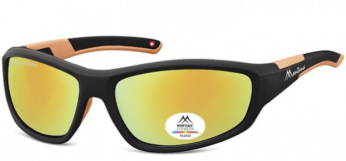 SFE-9169 Polarized Sunglasses in Black/ Orange Tint