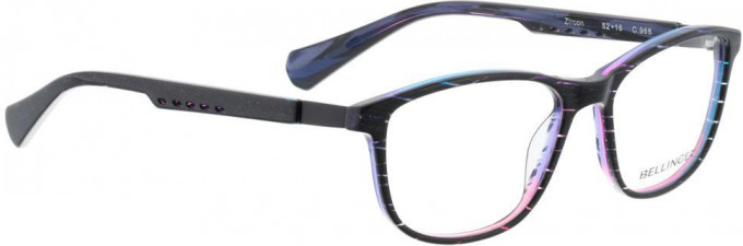 Bellinger ZIRCON-966 Glasses in Black/Purple Pattern