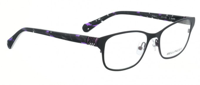 Bellinger RIBS-1-9068 Glasses in Matt Black/Purple