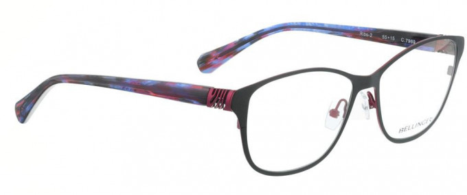 Bellinger RIBS-2-7969 Glasses in Matt Dark Grey/Aubergine