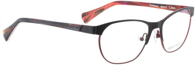 Bellinger SUNDANCER-9069 Glasses in Matt Black/Cherry