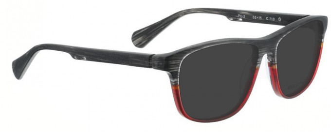 Bellinger PIT-2-710 Sunglasses in Matt Grey/Red Pattern