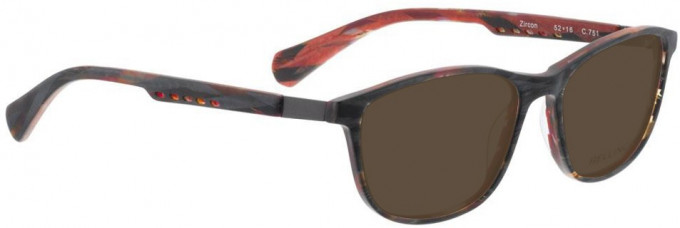 Bellinger ZIRCON-751 Sunglasses in Matt Grey/Orange Pattern