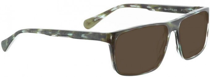 Bellinger JR-233 Sunglasses in Brown/Green Pattern