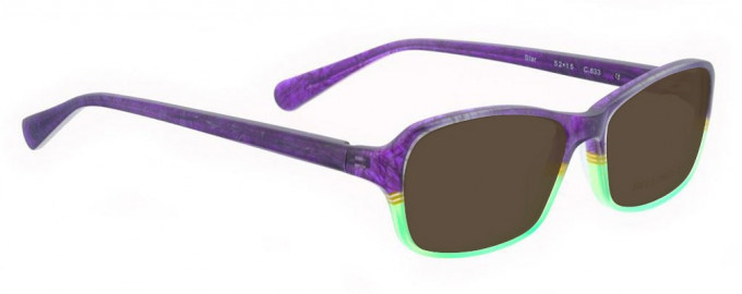 Bellinger STAR-633 Sunglasses in Matt Purple/Green