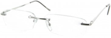 SFE 9313 Ready-made Reading Glasses in Shiny Silver