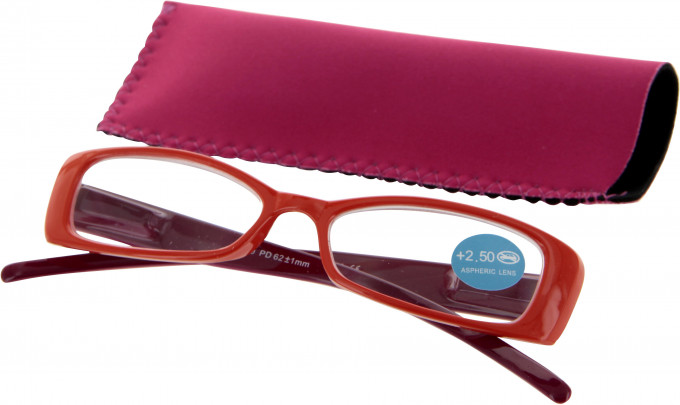 SFE 9331 Ready-made Reading Glasses in Orange/Pink