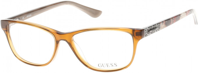Guess GU2513 Glasses in Shiny Light Brown