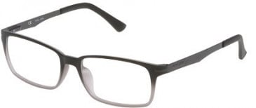 Police V1975 Glasses in Semi Matt Transparent Grey/Light Grey
