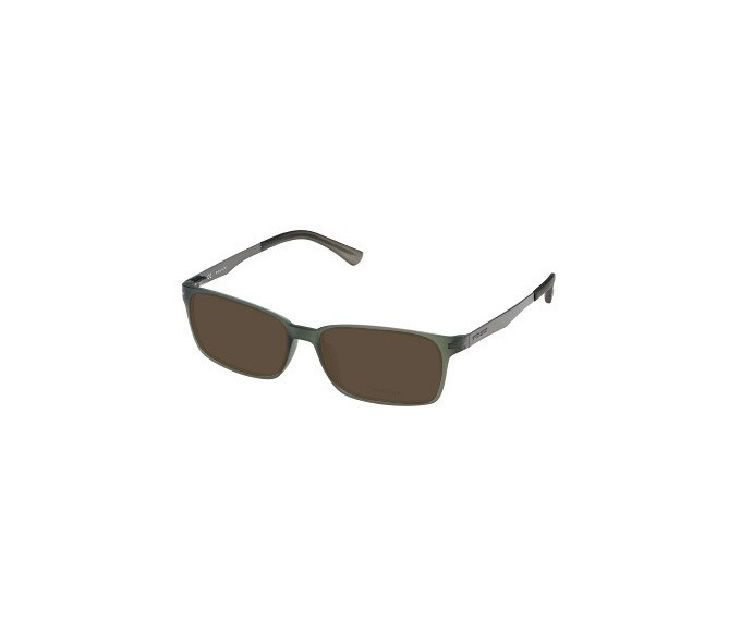 Police V1975 Sunglasses in Semi Matt Transparent Grey-Green