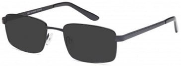 SFE Metal Ready-made Reading Sunglasses in black